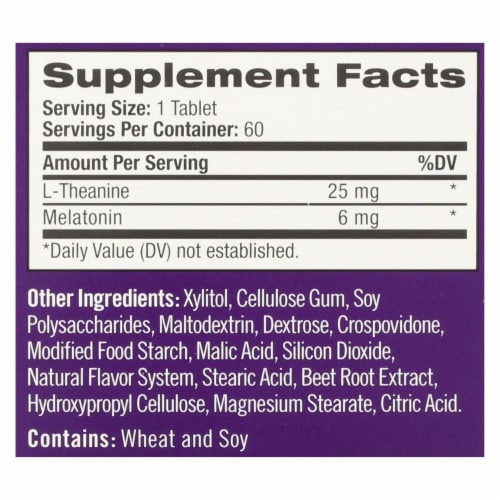Natrol® Melatonin Sleep Aid Supplement Calm Sleep Strawberry Flavored Fast Dissolve Tablets Perspective: top