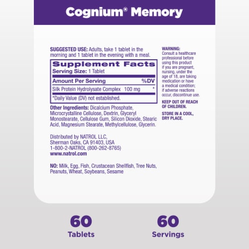 Natrol® Brain Health Support Cognium® Memory Tablets Perspective: top
