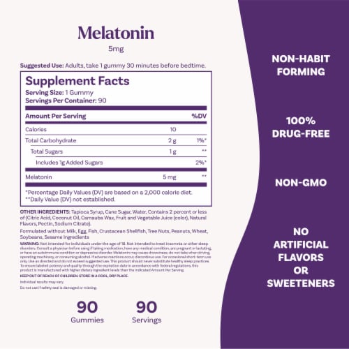 Natrol® Melatonin Strawberry Gummies 5 mg Perspective: top