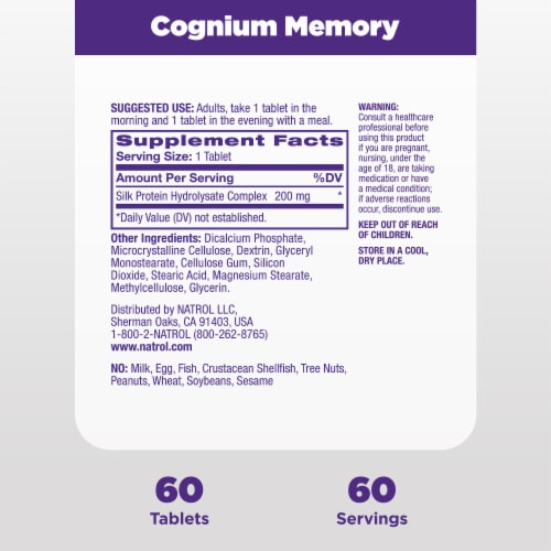 Natrol® Brain Health Support Cognium® Memory Extra Strength Tablets Perspective: top
