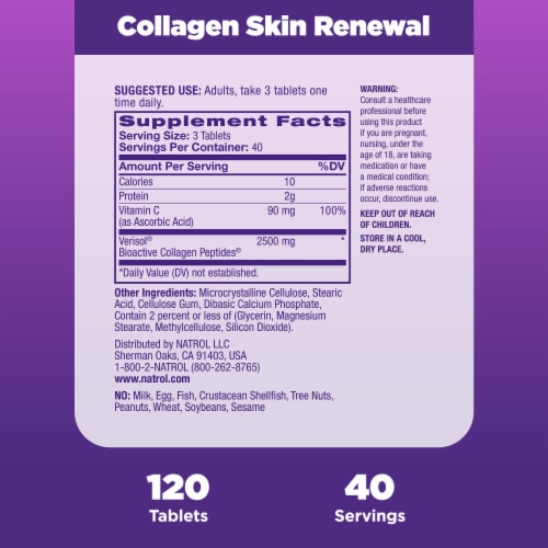 Natrol® Beauty Advanced Collagen Skin Renewal Tablets Perspective: top