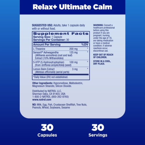 Natrol® Relax+™ Ultimate Calm Capsules Perspective: top