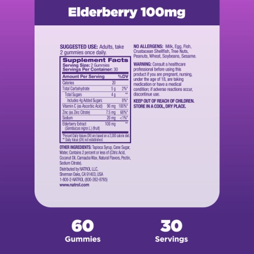 Natrol® Immune Health Elderberry Gummies Perspective: top