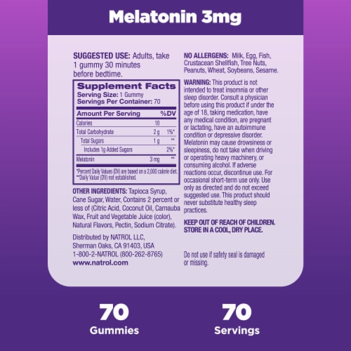 Natrol® Sleep Melatonin Strawberry Gummies 3 mg Perspective: top