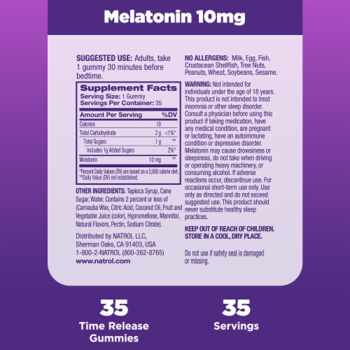 Natrol® Sleep Advanced Melatonin Strawberry Time Release Gummies 10 mg Perspective: top