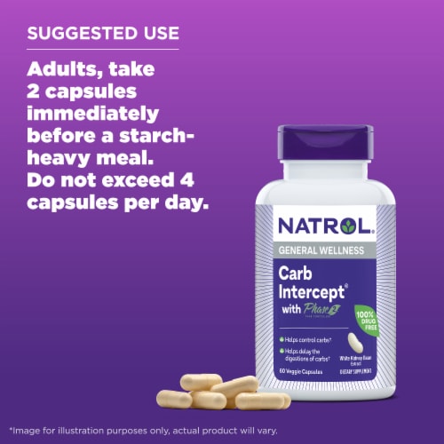 Natrol® Weight Management Carb Intercept Capsules with Phase Two Carb Controller Perspective: top