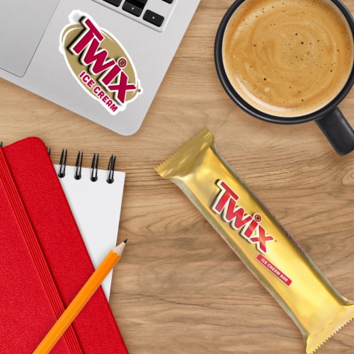 Twix Caramel Vanilla Milk Chocolate Ice Cream Bars Perspective: top