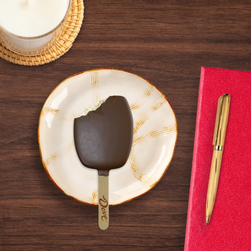 DOVE Vanilla with Dark Chocolate Ice Cream Bars Perspective: top