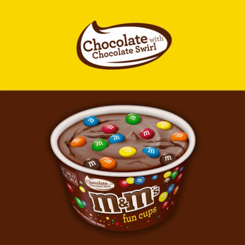M&M's Chocolate Ice Cream with Chocolate Swirl Fun Cups Perspective: top