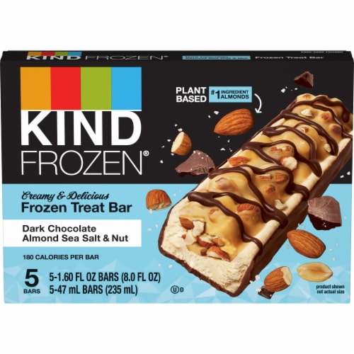 KIND Frozen Dark Chocolate Almond Sea Salt Plant Based Dessert Perspective: top