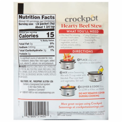 Crockpot Hearty Beef Stew Seasoning Mix Perspective: top