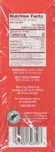 Luzianne Original Iced Tea 100 Tea Bags Perspective: top