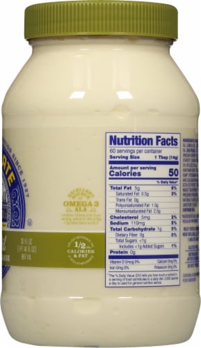 Blue Plate Light Olive Oil Mayonnaise 30 fl oz Perspective: top