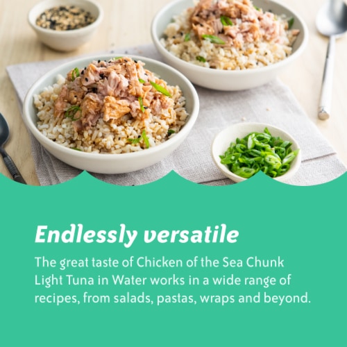 Chicken of the Sea Chunk Light Tuna in Water Perspective: top