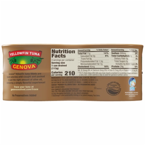 Genova Premium Yellowfin Tuna in Olive Oil Perspective: top