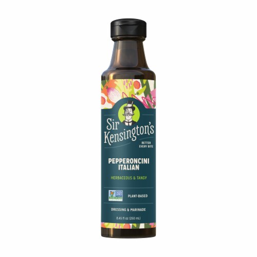 Sir Kensington's Keto & Paleo Pepperoncini Italian Vinaigrette Gluten-Free Vegan Dressing & Marinade Perspective: top