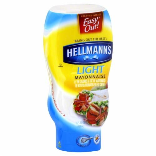Hellmann's Light Mayonnaise Squeeze Bottle Perspective: top