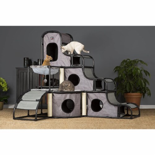 Prevue Pet Products Catville Tower Gray Print Case of 1 City