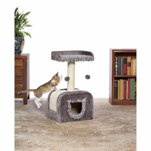 Prevue Shag Hideaway Plush Cat Furniture Perspective: top