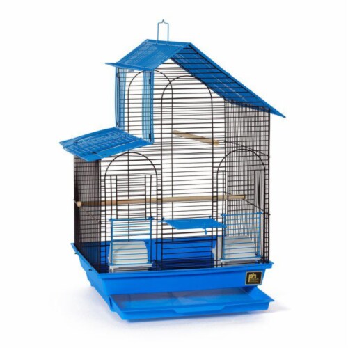 House Style Bird Cage - Blue Perspective: top