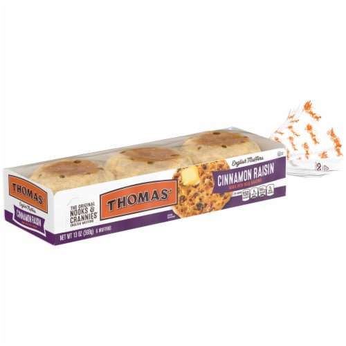 Thomas Cinnamon Raisin English Muffin Perspective: top