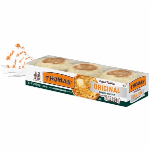 Thomas' Whole Grain English Muffins Perspective: top