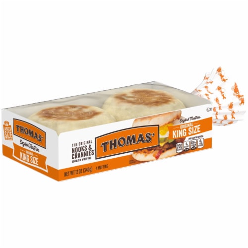 Thomas'® King Size Original English Muffins Perspective: top