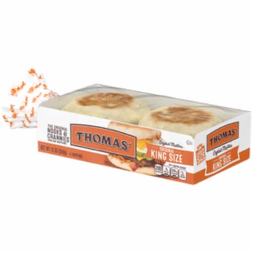 Thomas' Original King Size English Muffins Perspective: top
