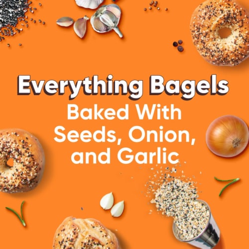 Thomas' Pre-Sliced Everything Bagels Perspective: top