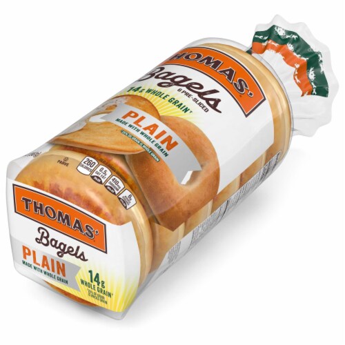 Thomas' Plain Whole Grain Bagels Perspective: top