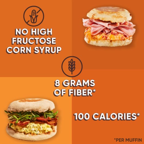 Thomas' Nooks & Crannies Light Multi-Grain English Muffins Perspective: top