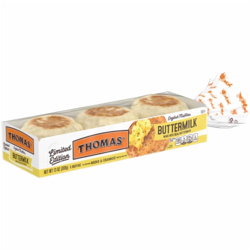 Thomas' Limited Edition Buttermilk English Muffins Perspective: top