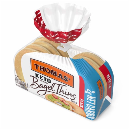 Thomas' Keto Plain Bagel Thins Perspective: top