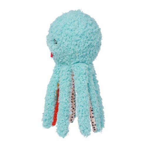 Manhattan Pet Toy Oddball Olga Octopus Fabric Covered Squeaker Dog Exercise Ball Toy Perspective: top