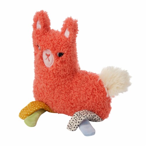 Manhattan Pet Toy Squinkles Suzie the Llama Sherpa-Style Soft Squeaker Dog Toy Perspective: top