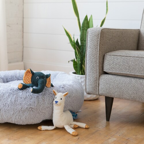 Manhattan Pet Toy Shakers Salt Under Stuffed Llama Squeaker Dog Exercise Toy Perspective: top