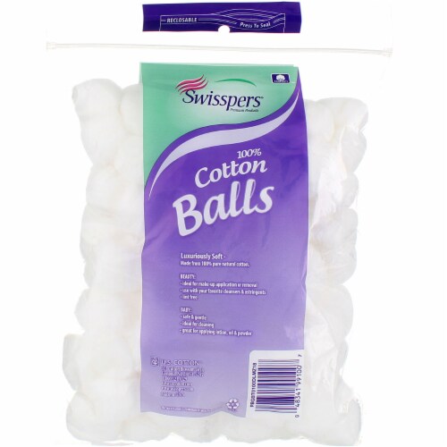 Swisspers® Triple Size 100% Cotton Balls Perspective: top