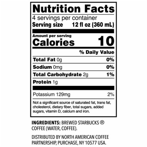 Starbucks® Blonde Roast Unsweetened Black Iced Coffee Carton Perspective: top