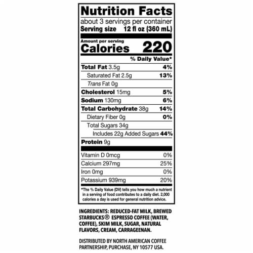 Starbucks White Chocolate Mocha Iced Espresso, 40 Fl Oz Bottle Perspective: top