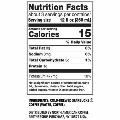 Starbucks® Premium Unsweet Cold Brew Black Iced Coffee Carton Perspective: top