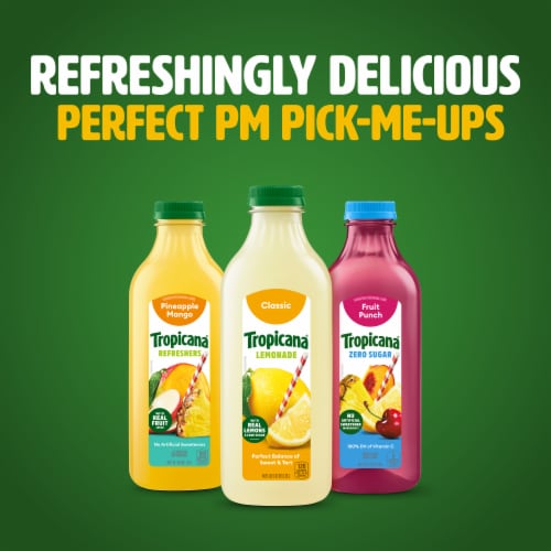 Tropicana Classic Lemonade Made With Real Lemons Perspective: top
