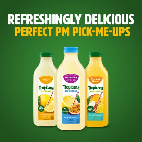 Tropicana Zero Sugar Passionfruit Lemonade Perspective: top