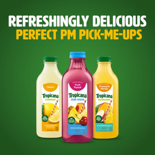 Tropicana Zero Sugar Fruit Punch Juice Drink Perspective: top