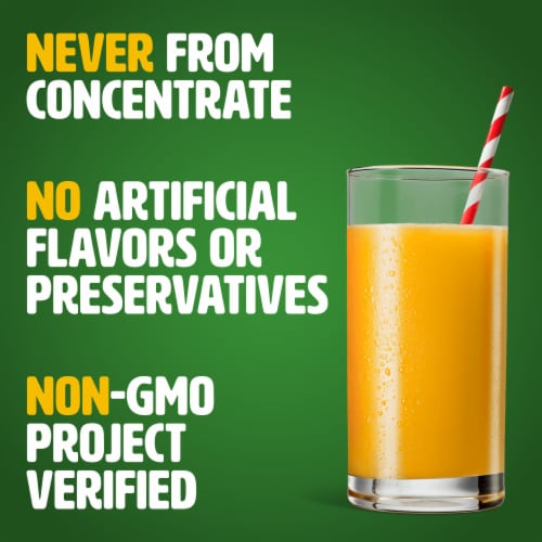 Tropicana Pure Premium Original No Pulp No Sugar Added Single Serve 100% Orange Juice Perspective: top