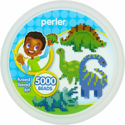 Perler™ Fused Dinosaur Bead Kit Bucket Perspective: top