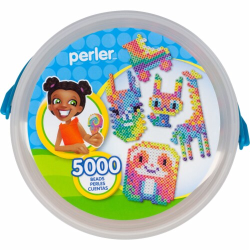 Perler Fused Bead Bucket Kit-Tie Dye Perspective: top