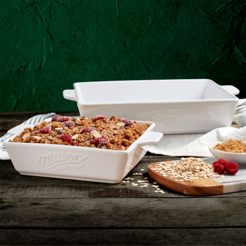 Tabletop Unlimted Mason Ceramic Bakeware Set - White Perspective: top
