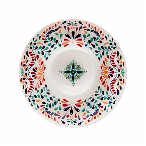 Mason Talavera Chip & Dip Bowl Perspective: top