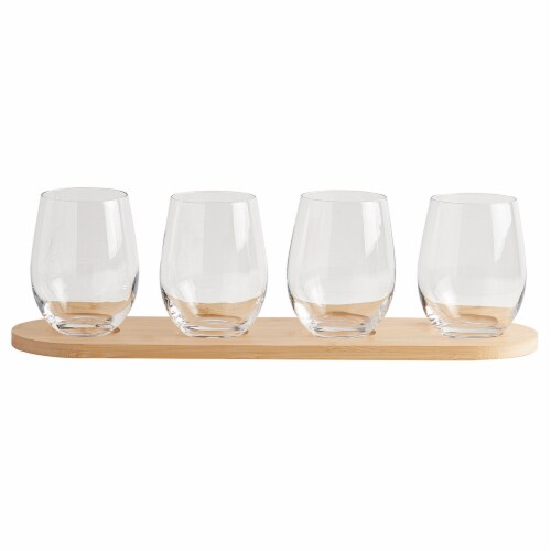 TTU Gallery Stemless Wine Flight Set Perspective: top