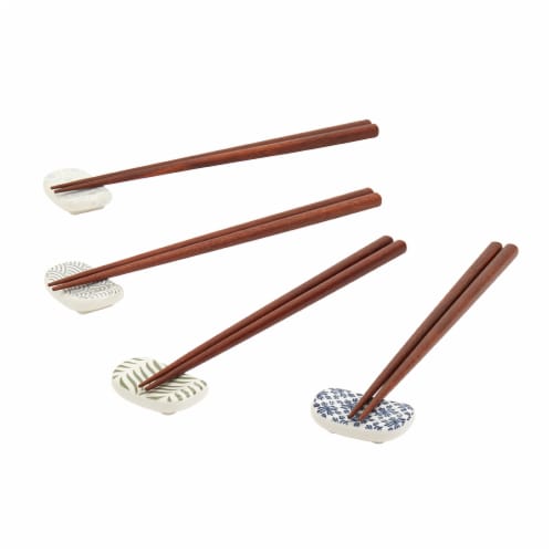 Tabletops Infuse Pad Print Chopstick & Rest Set Perspective: top